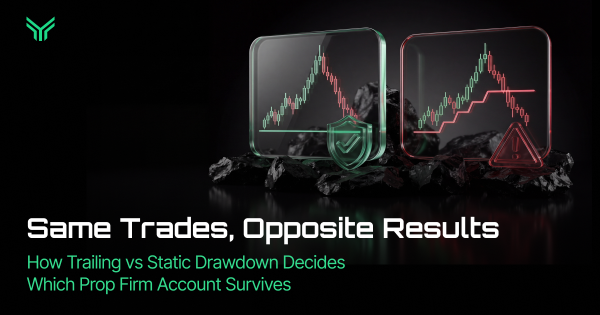 Blog header graphic with a green FundingTraders logo over a dark background and a softly lit, waving red and white Indonesian flag, titled “Best Prop Firms in Indonesia (2026)” in bold white type. A green italic subtitle reads “Cheapest Entry, Rupiah Payouts and the Rules That Differ”.